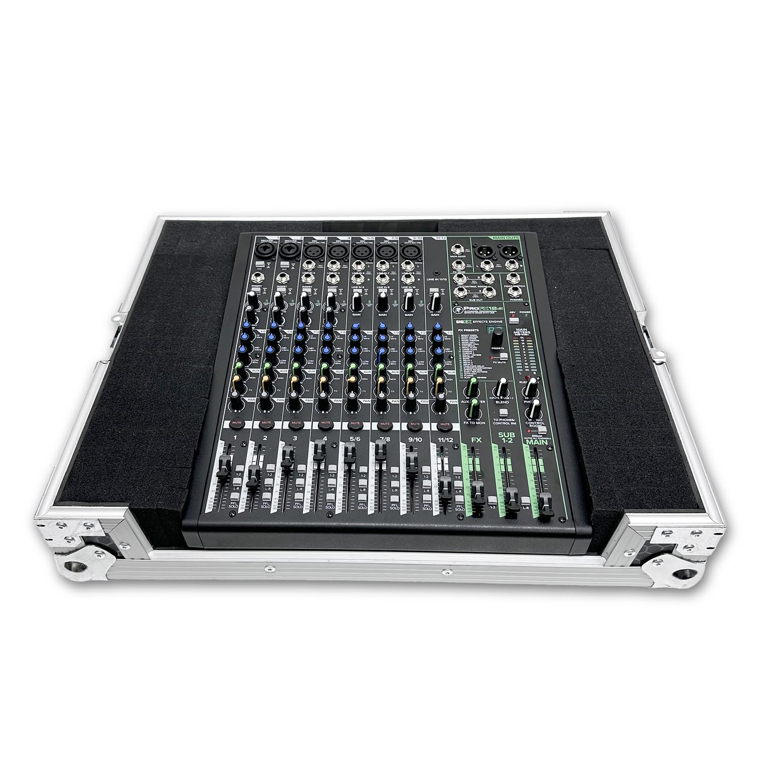 Protekt Universal Customisable Pick & Pluck Foam DJ Controller-PA Mixer Flight Case Plus Series Pick and Fit diced Foam Case