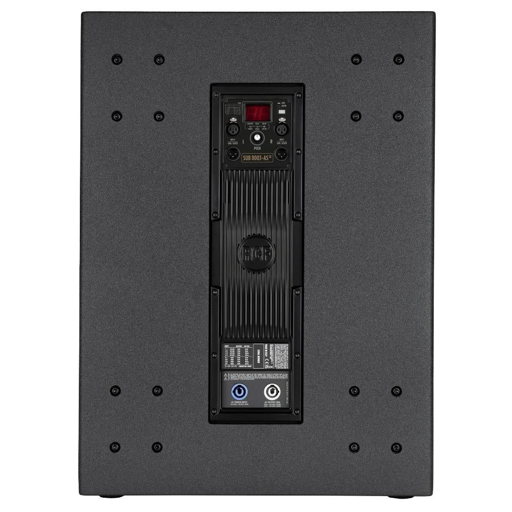 2x RCF SUB 8003-AS MK3  18-inch Active Subwoofer  - including XLR Cables