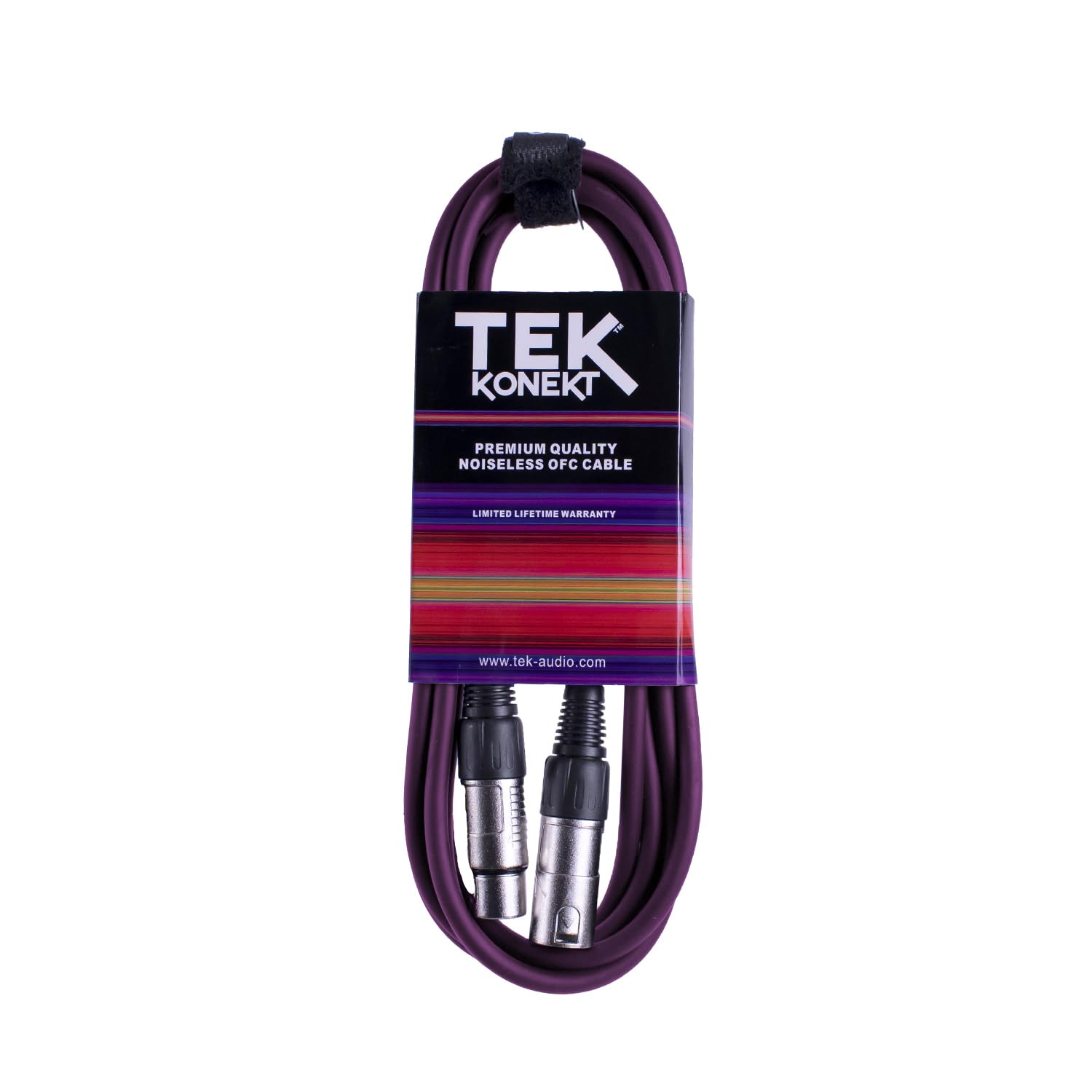 Premium XLR Cable for a Clear Audio Signal with Balanced Male to Female Microphone Lead, plus Cable Tie, for professional DJ, stage and studio