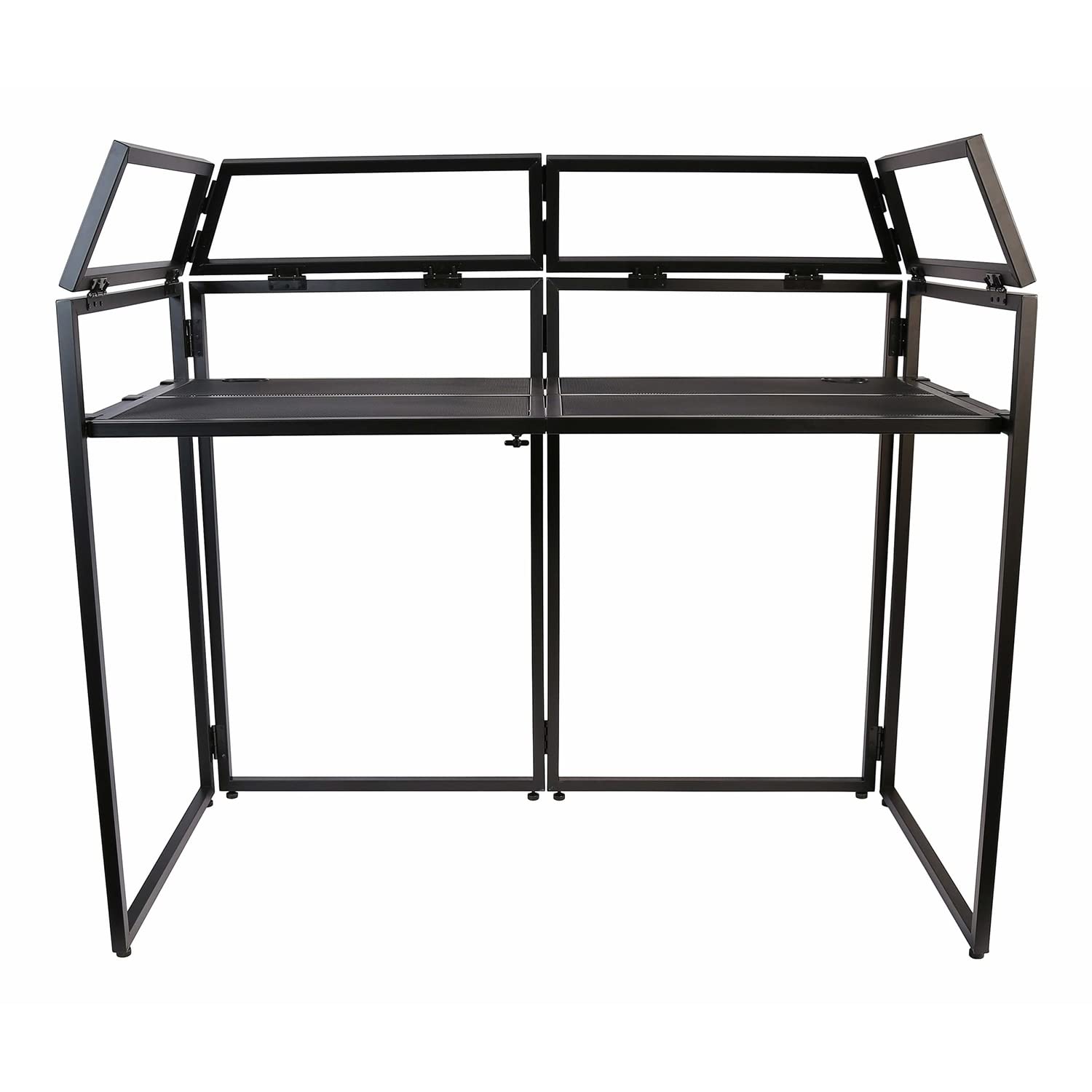 TEK audio aluminium lightweight Foldable DJ Booth and Overhead Kt includes carrying bag and Black & White Lycra model DB800-SET