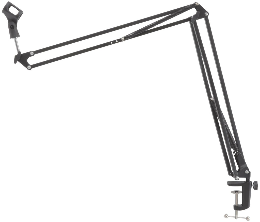 TEK Audio Studio & Broadcast Swivel Boom Arm Microphone Stand – Adjustable Desk Mount Mic Arm for Podcasting, Streaming & Recording