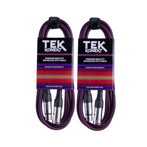 Premium XLR Cable for a Clear Audio Signal with Balanced Male to Female Microphone Lead, plus Cable Tie, for professional DJ, stage and studio