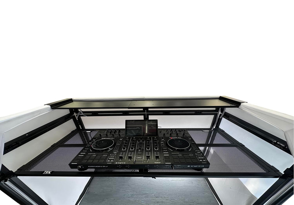 TEK Audio DBS840 DJ Booth Laptop Shelf for Foldable DJ Booths – Universal Metal Shelf for Laptop, Monitor Speakers & DJ Accessories (Shelf Only)