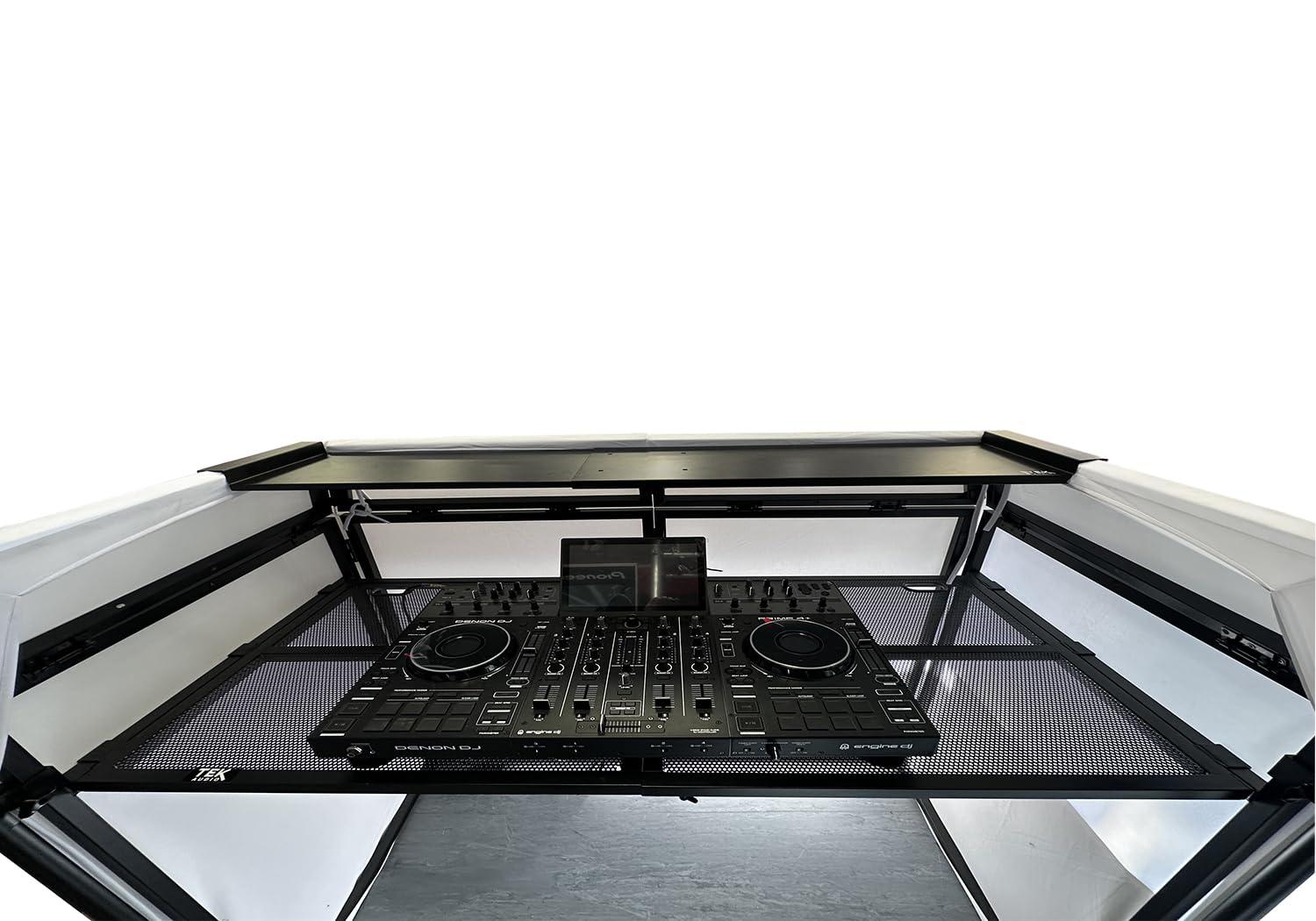 TEK Audio DBS840 DJ Booth Laptop Shelf for Foldable DJ Booths – Universal Metal Shelf for Laptop, Monitor Speakers & DJ Accessories (Shelf Only)