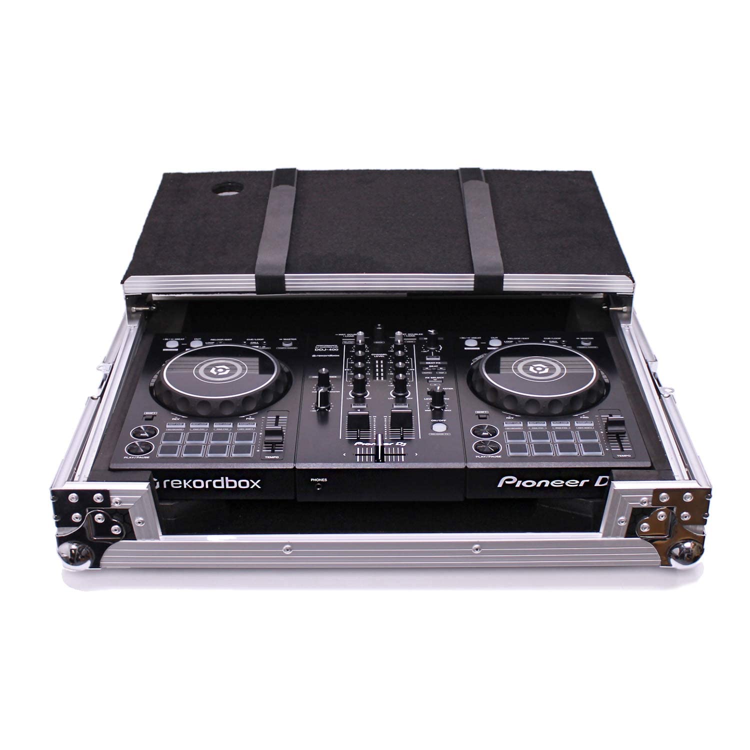 Protekt DDJ-FLX4 DDJ-400 Plus Series CSFLX4 DJ Flight Case + Laptop Shelf for Pioneer Controller