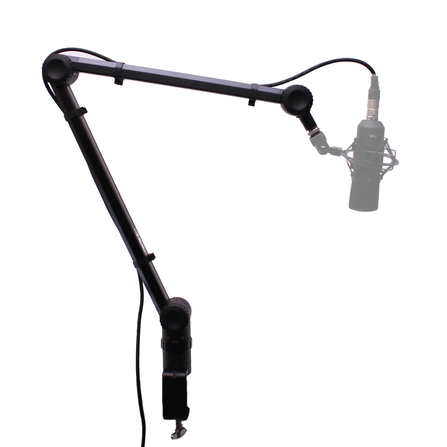 TEK Audio Studio & Broadcast Swivel Boom Arm Microphone Stand – Adjustable Desk Mount Mic Arm for Podcasting, Streaming & Recording
