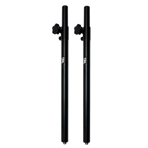TEK audio Height Adjustable M20 35mm Speaker Poles Mount for Subwoofer Extend 74 to 126 cm - 2 Pack SS240 PA Stand Mobile DJ