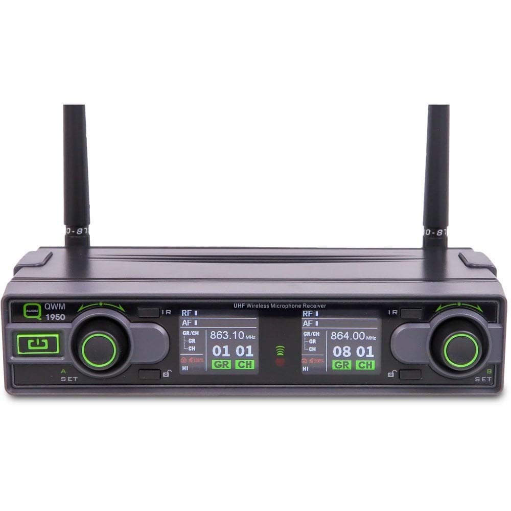 Q AUDIO QWM 1950 HH Handheld Twin Radio System