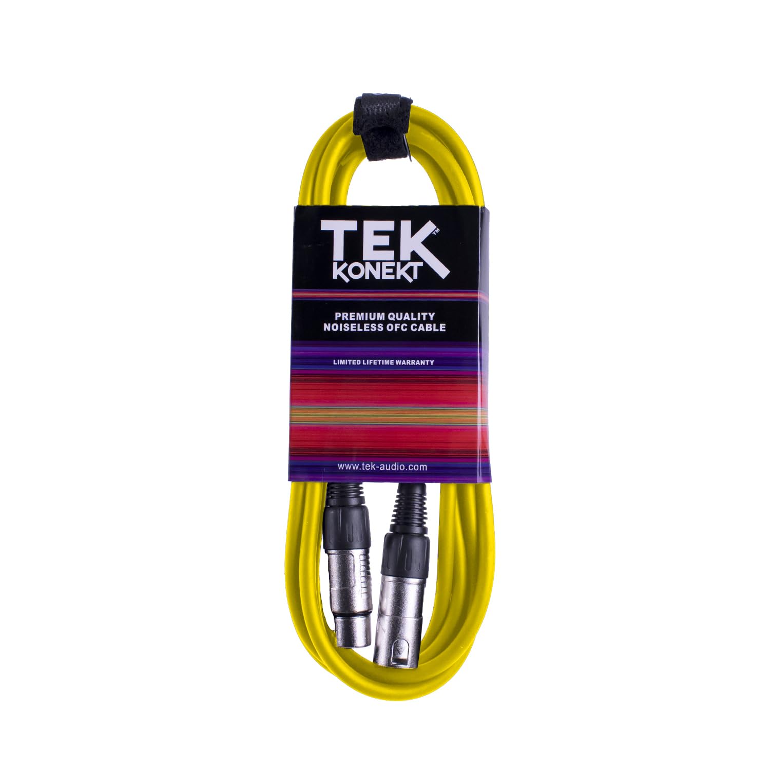 Premium XLR Cable for a Clear Audio Signal with Balanced Male to Female Microphone Lead, plus Cable Tie, for professional DJ, stage and studio