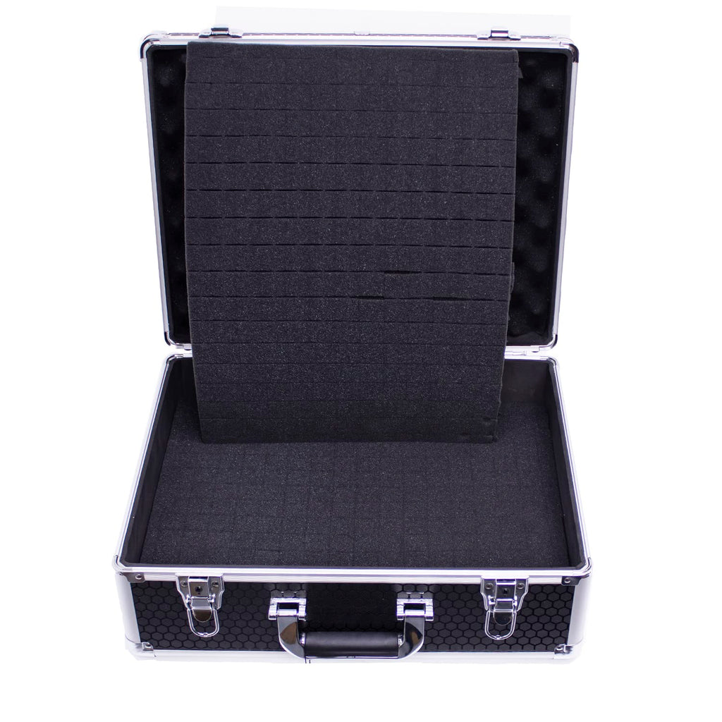 Protekt Universal Utility Flight Case CPFM Plus Series Pick and Fit diced Foam Briefcase, Storage Case for Lighting Controllers, Small DJ Controllers, Cables, Audio Equipment and More