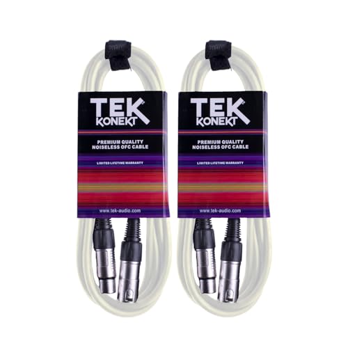 Premium XLR Cable for a Clear Audio Signal with Balanced Male to Female Microphone Lead, plus Cable Tie, for professional DJ, stage and studio