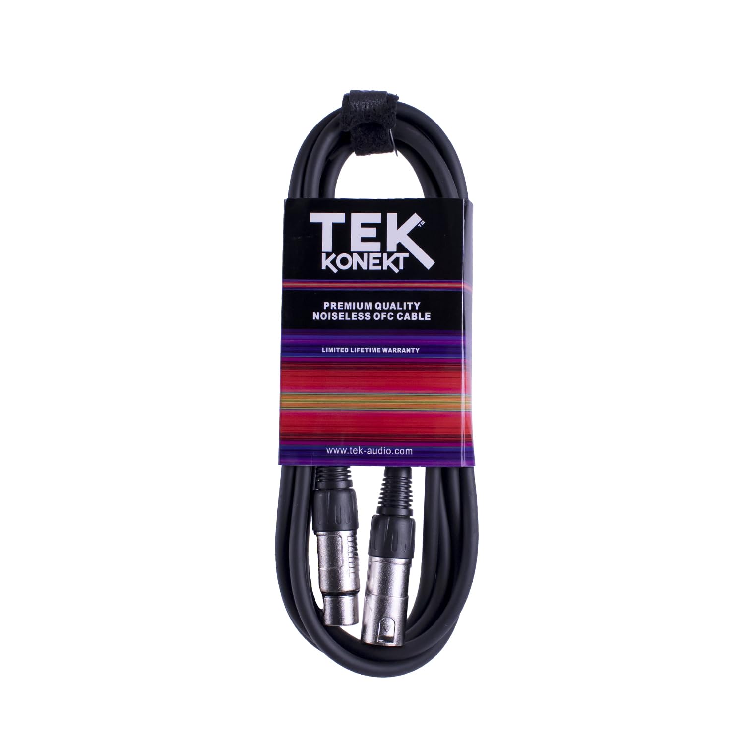 Premium XLR Cable for a Clear Audio Signal with Balanced Male to Female Microphone Lead, plus Cable Tie, for professional DJ, stage and studio