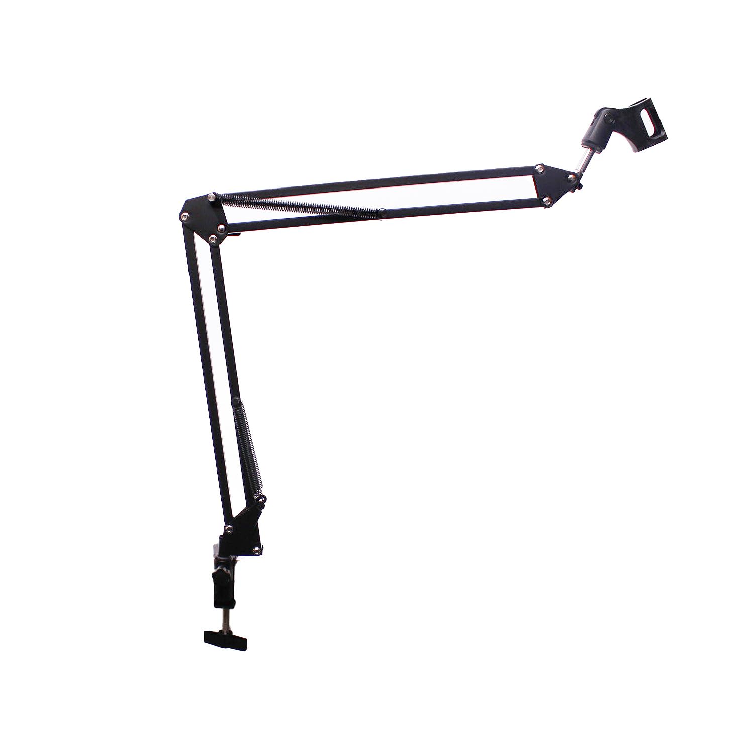TEK Audio Studio & Broadcast Swivel Boom Arm Microphone Stand – Adjustable Desk Mount Mic Arm for Podcasting, Streaming & Recording