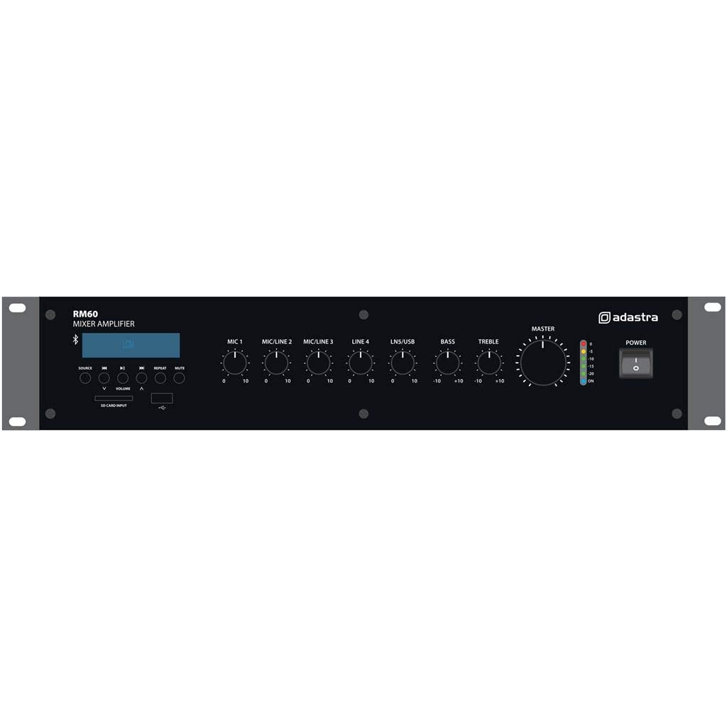Adastra RM360S 360w Mixer-Amplifier 100V with Bluetooth, USB, SD, FM Tuner