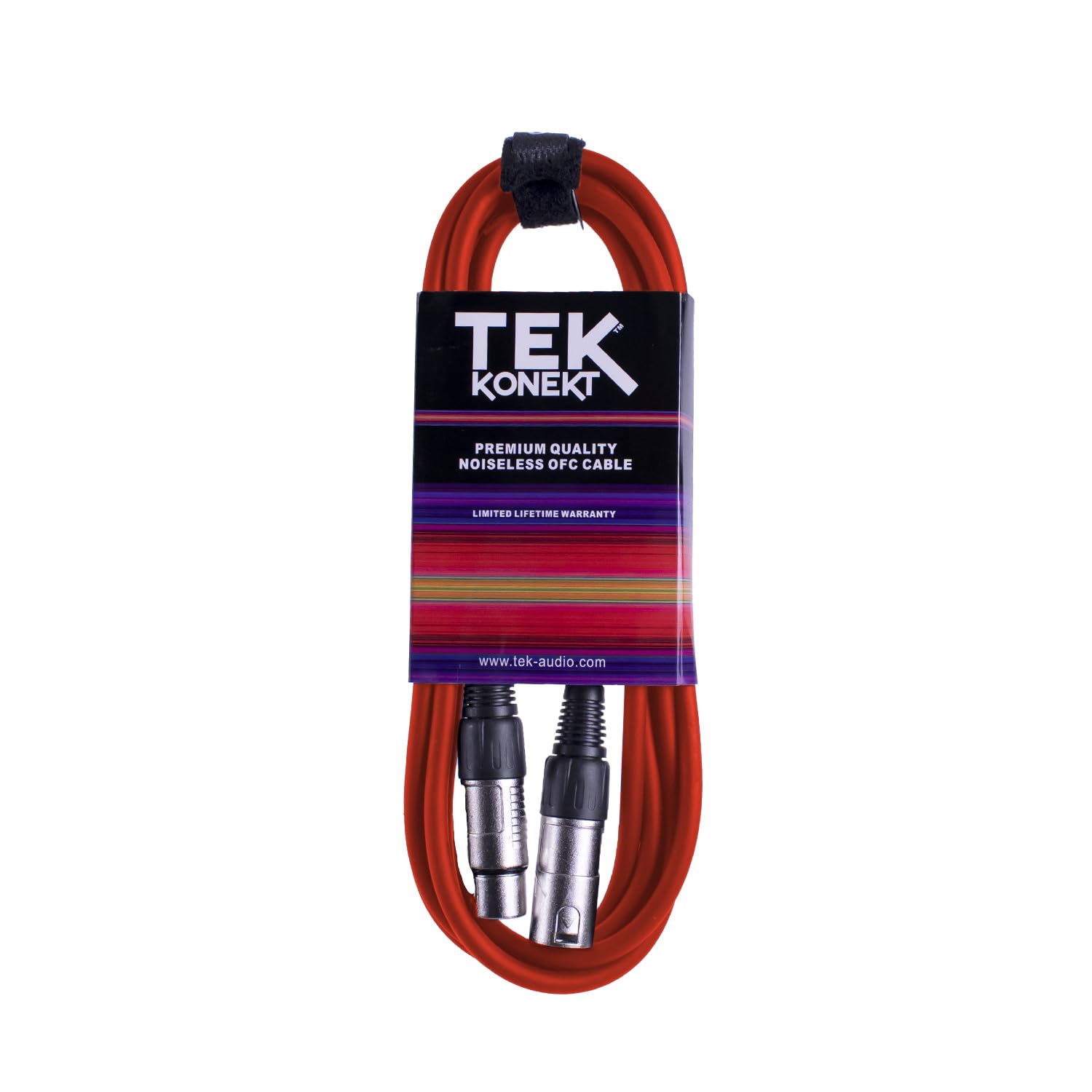 Premium XLR Cable for a Clear Audio Signal with Balanced Male to Female Microphone Lead, plus Cable Tie, for professional DJ, stage and studio