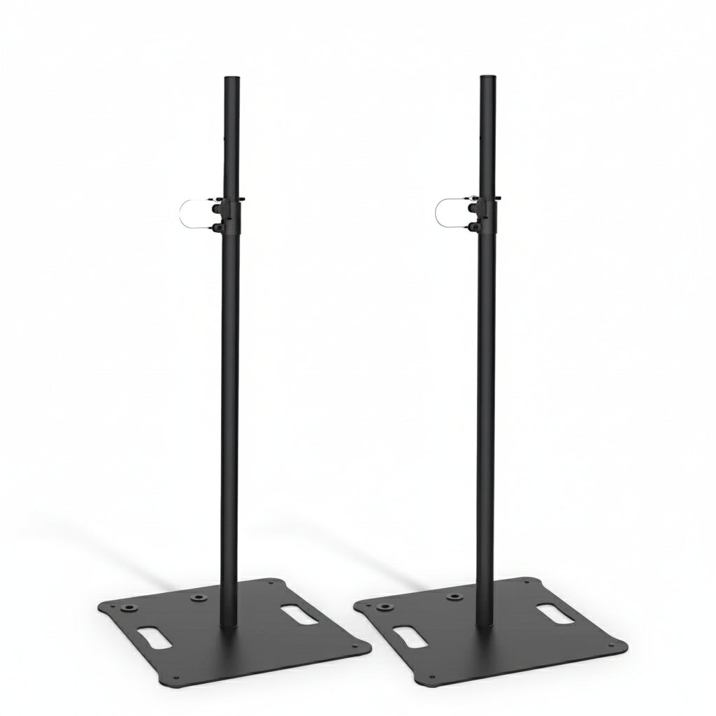 (Pair) TEK audio SS600 - square base elegant space-saving speaker stands