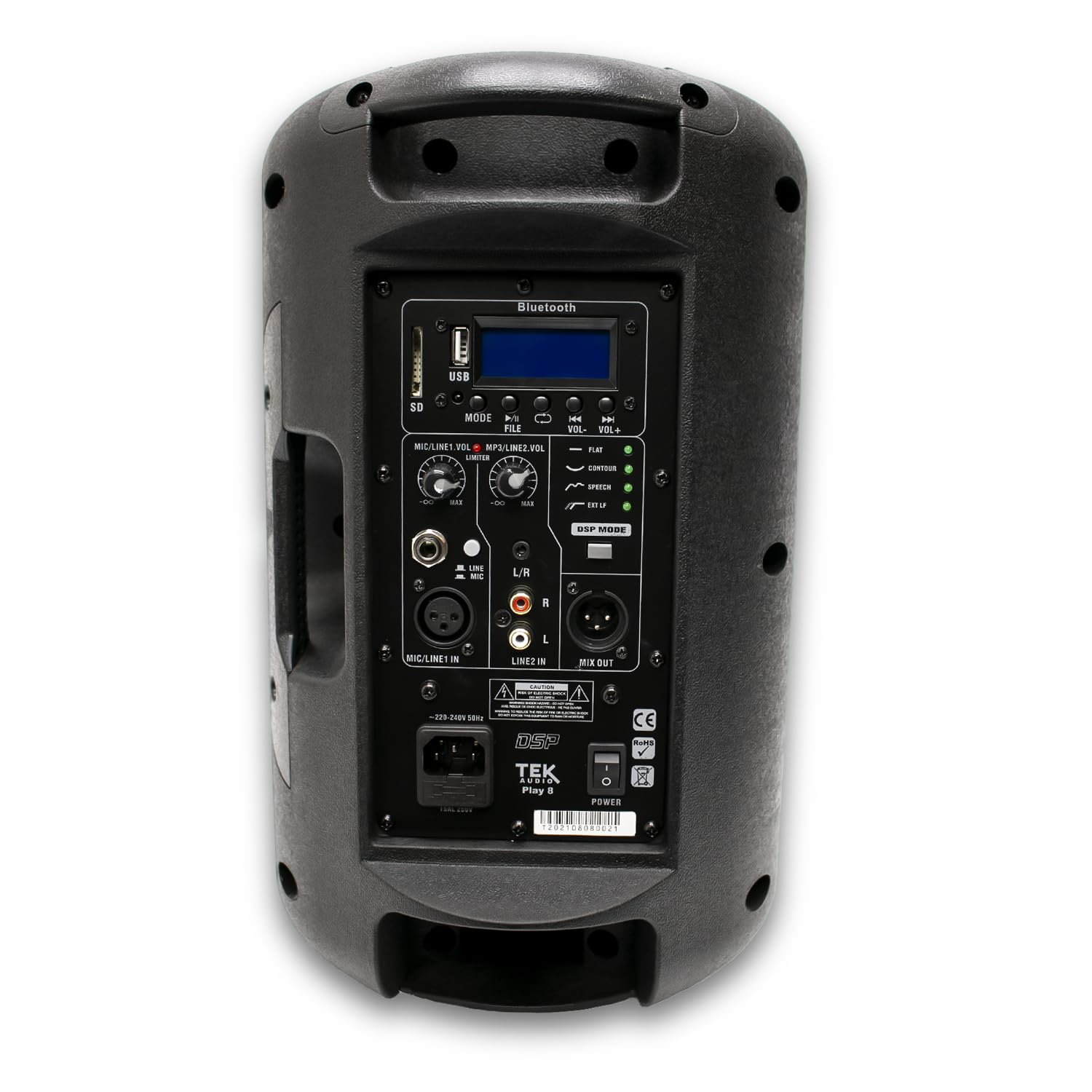 TEK audio 2x Play 8 8" Active Speaker 400W bluetooth and USB media player