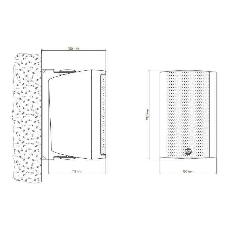 DM41 3.5" 2-Way Compact Outdoor Loudspeaker 15W 100V IP55 White