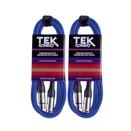 Premium XLR Cable for a Clear Audio Signal with Balanced Male to Female Microphone Lead, plus Cable Tie, for professional DJ, stage and studio