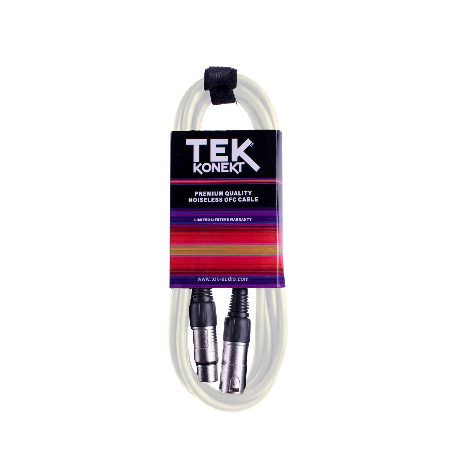 Premium XLR Cable for a Clear Audio Signal with Balanced Male to Female Microphone Lead, plus Cable Tie, for professional DJ, stage and studio