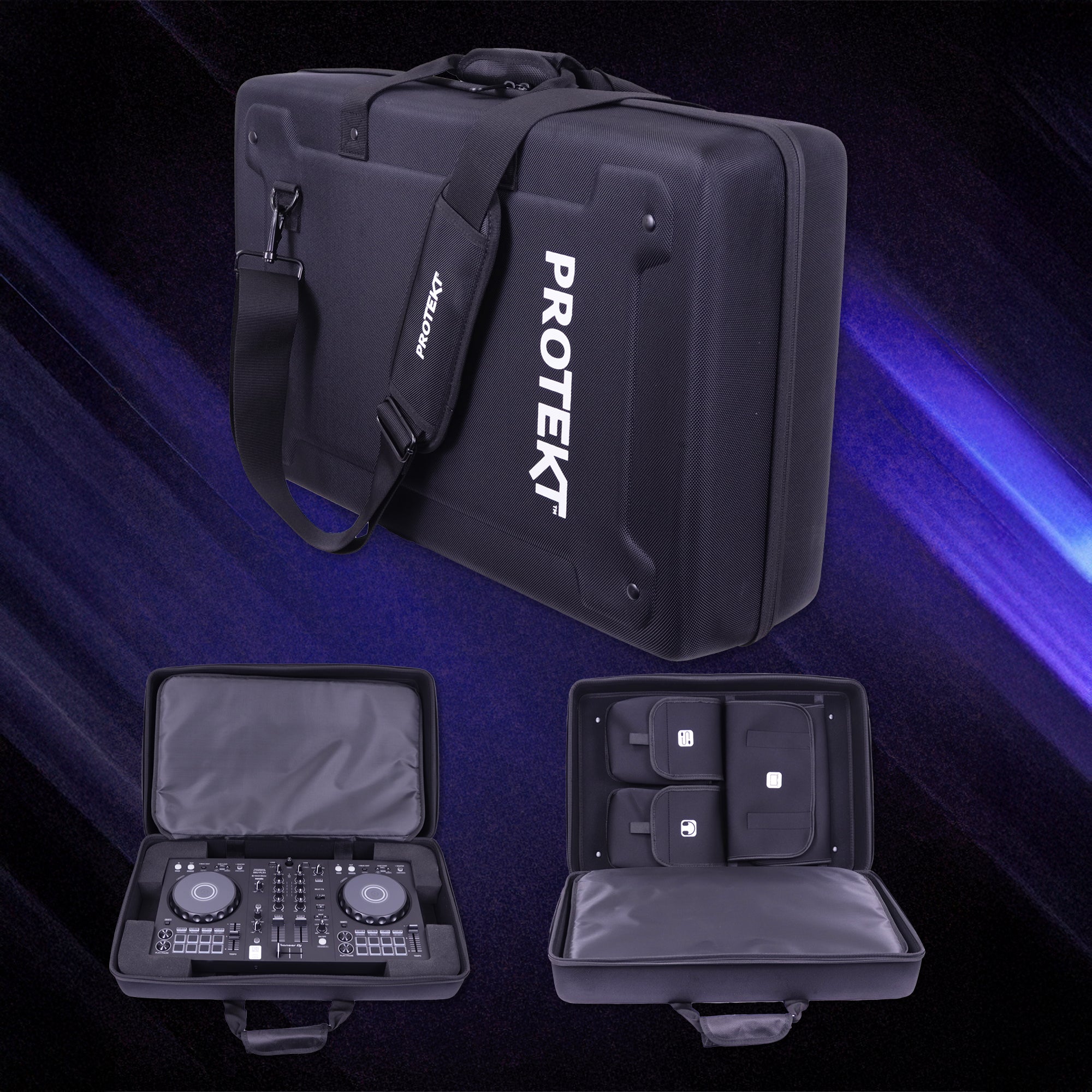 Protekt Bag for Pioneer DDJ-FLX4 with Internal Pockets BFLX4IP DJ Hard Carry Bag for Pioneer DJ Controller, Pockets for Laptop, Headphones, Cables