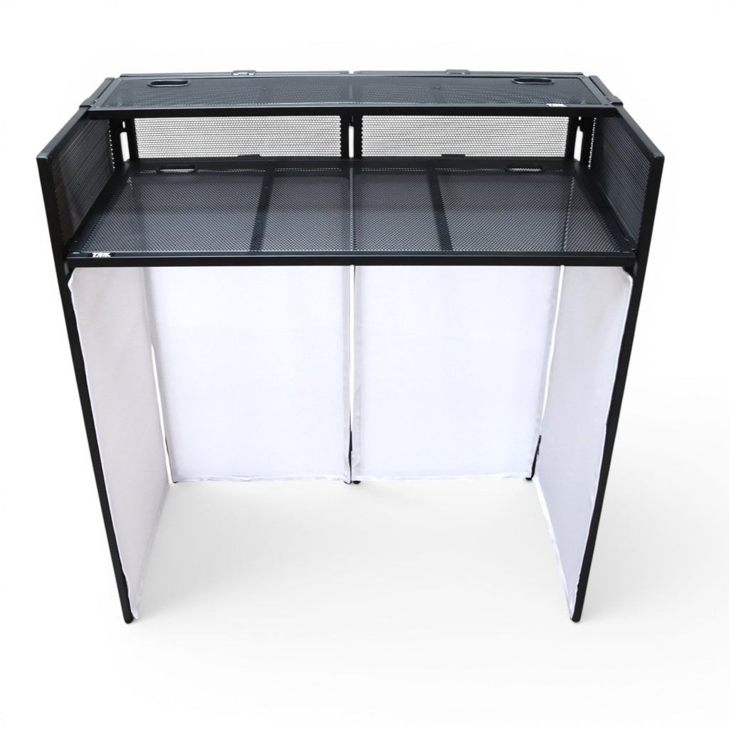 TEK Audio DBS820 DJ Booth Laptop Mesh Shelf for Compact Foldable DJ Booths – Universal Metal Shelf for Laptop, Monitor Speakers & DJ Accessories (Shelf Only)