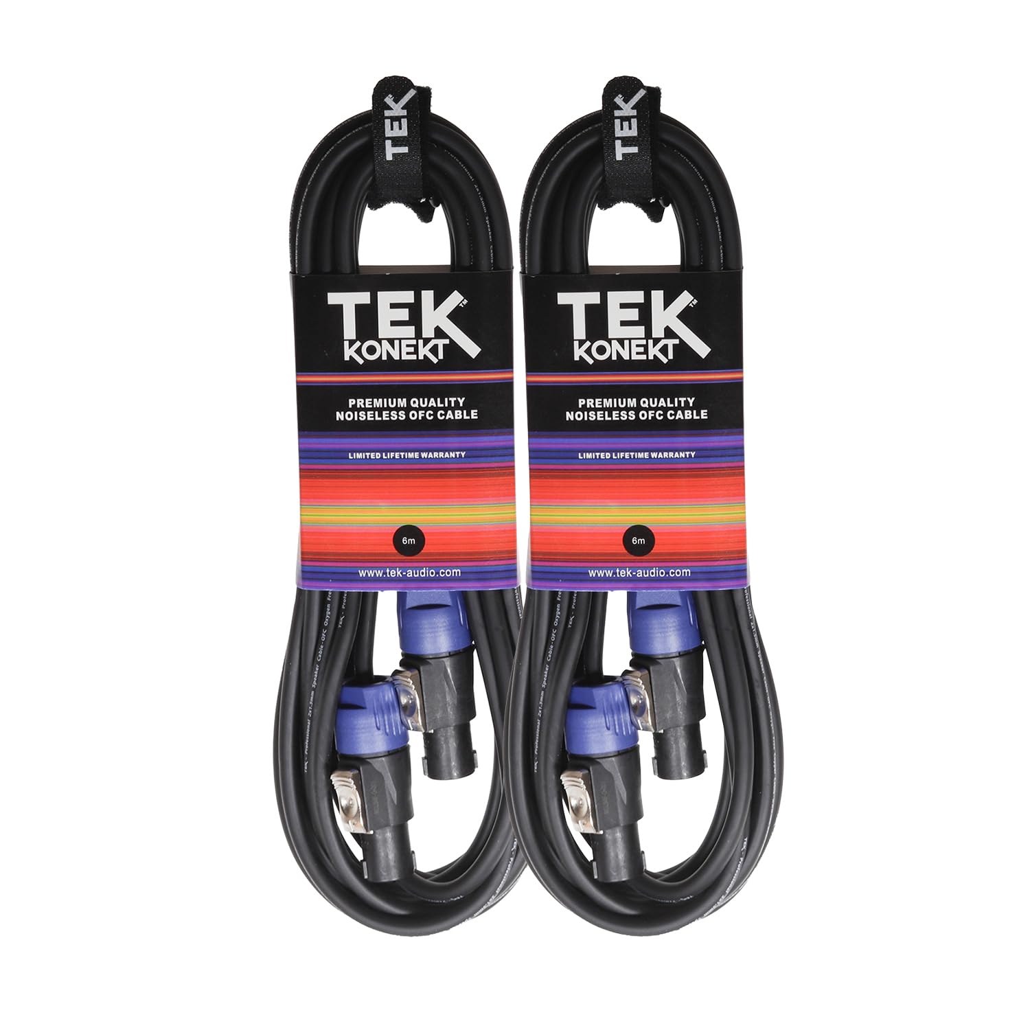 Professional Speaker Cable 2x1.5mm – Rean Speakon Connectors, Oxygen-Free Copper (OFC), Durable PA System Cable for DJs, Live Sound & Studio