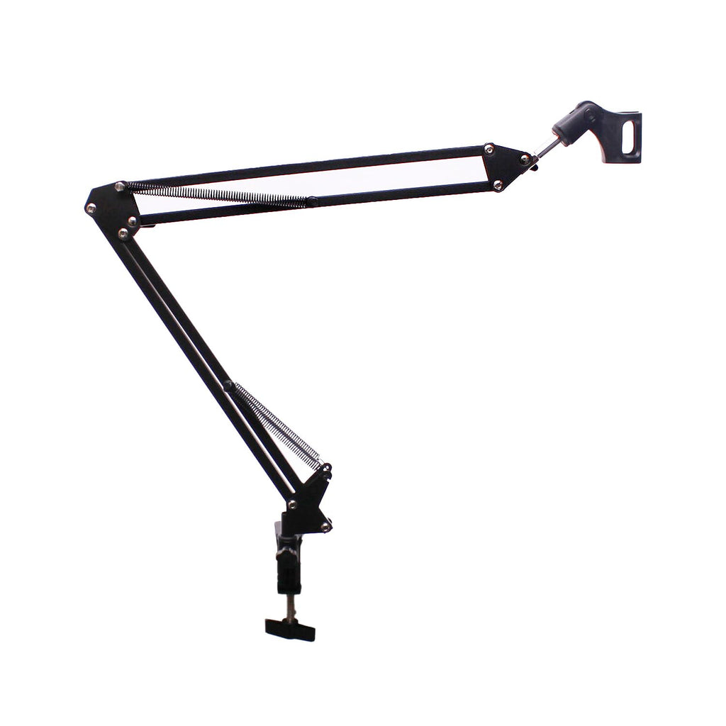 TEK Audio Studio & Broadcast Swivel Boom Arm Microphone Stand – Adjustable Desk Mount Mic Arm for Podcasting, Streaming & Recording