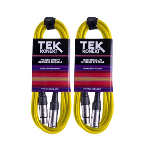 Premium XLR Cable for a Clear Audio Signal with Balanced Male to Female Microphone Lead, plus Cable Tie, for professional DJ, stage and studio