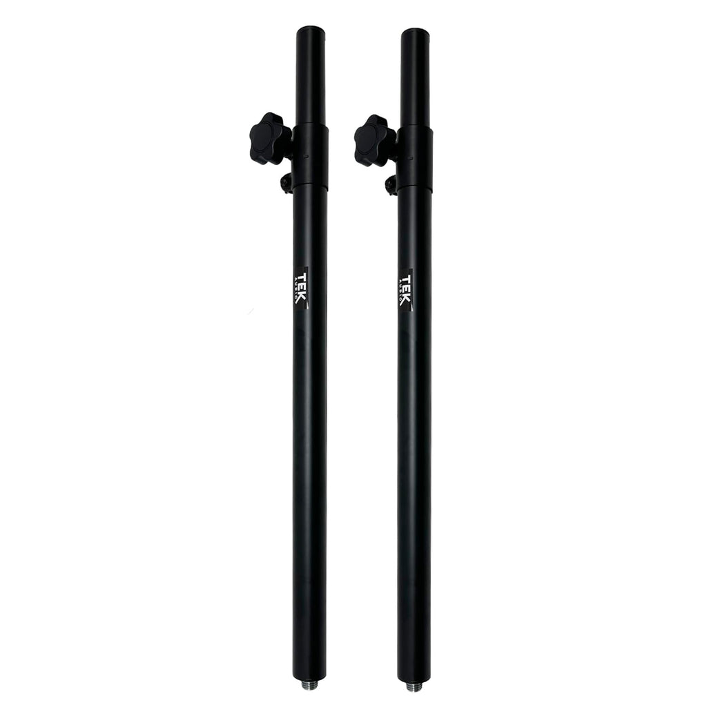 TEK audio Height Adjustable M20 35mm Speaker Poles Mount for Subwoofer Extend 74 to 126 cm - 2 Pack SS240 PA Stand Mobile DJ
