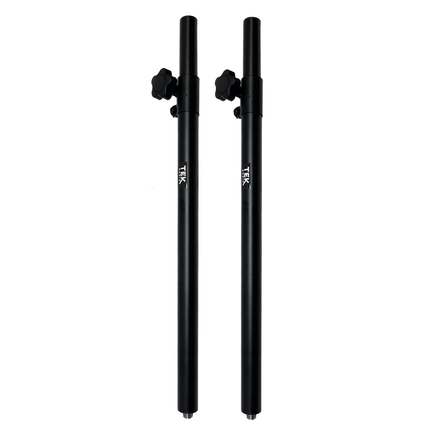 TEK audio Height Adjustable M20 35mm Speaker Poles Mount for Subwoofer Extend 74 to 126 cm - 2 Pack SS240 PA Stand Mobile DJ