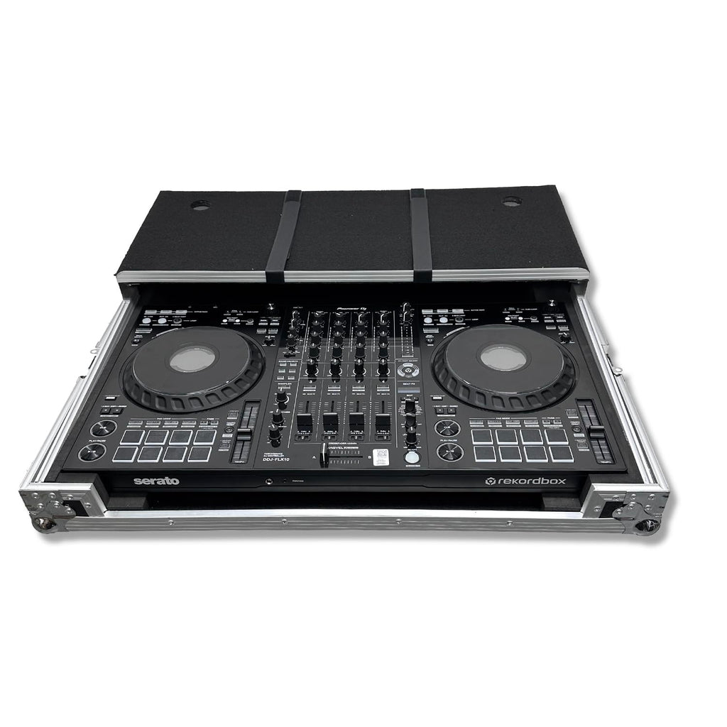 Protekt DDJ-FLX10 Plus Series DJ Flight Case with Laptop Shelf for Pioneer Controller