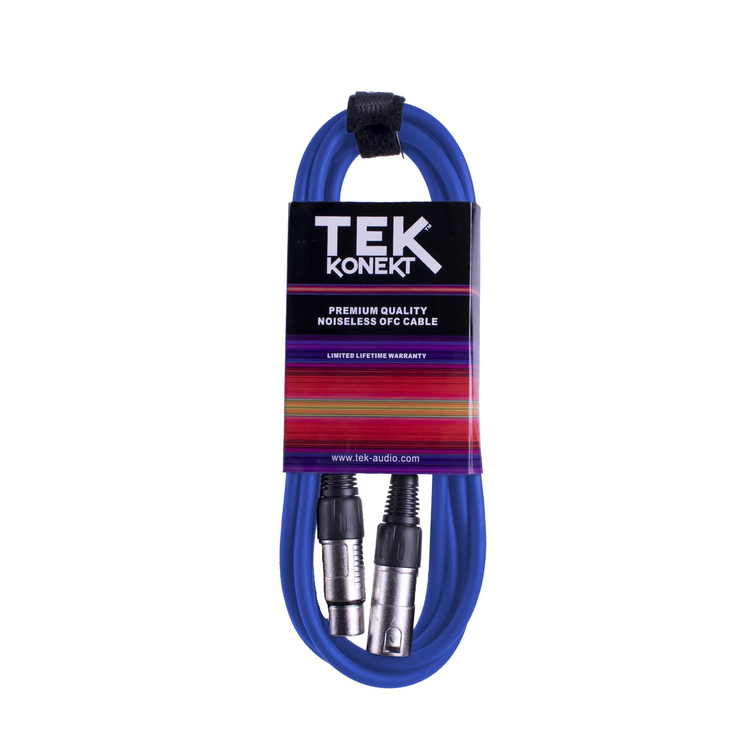 Premium XLR Cable for a Clear Audio Signal with Balanced Male to Female Microphone Lead, plus Cable Tie, for professional DJ, stage and studio